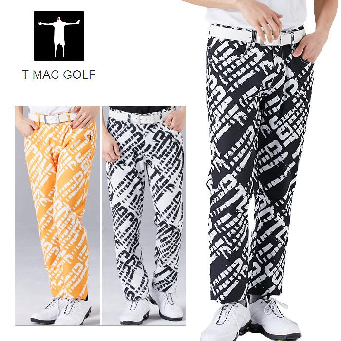 T-MAC ティーマック ゴルフ 昇華ロゴ ロングパンツ メンズ 春夏 ゴルフウェア 7412140013