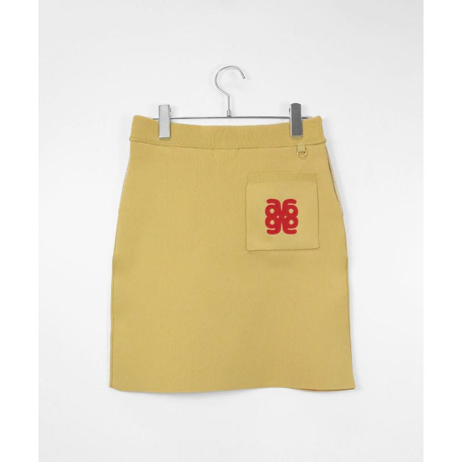 archivio アルチビオ 秋冬 ゴルフ ボックスラインニットスカート