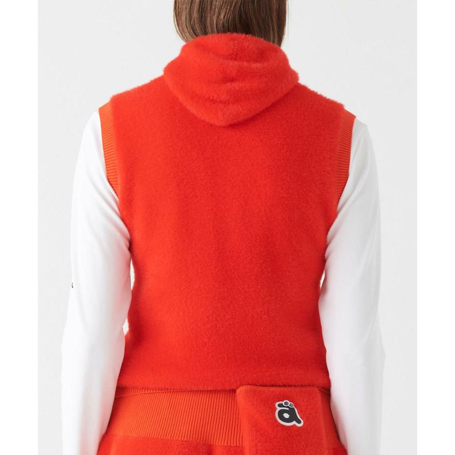 アルチビオ　ベスト　フード archivio アルチビオ 秋冬 ゴルフ フード付きハーフジップニット