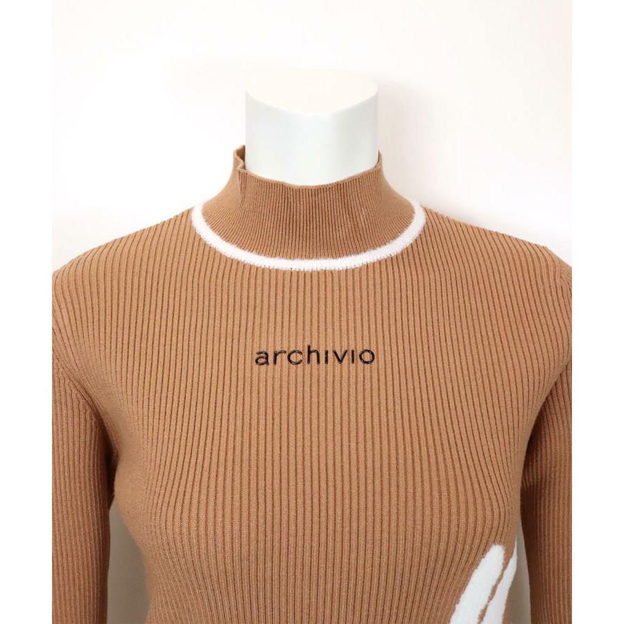 archivio（アルチビオ） 秋冬 ゴルフ うさぎ柄リブニットプルオーバー