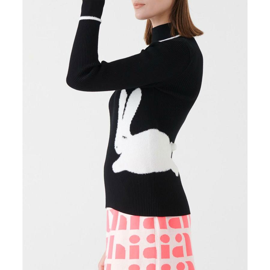 archivio（アルチビオ） 秋冬 ゴルフ うさぎ柄リブニットプルオーバー