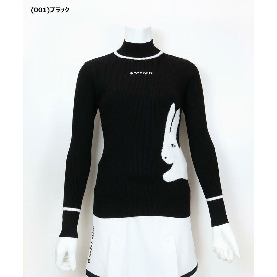 archivio（アルチビオ） 秋冬 ゴルフ うさぎ柄リブニットプルオーバー