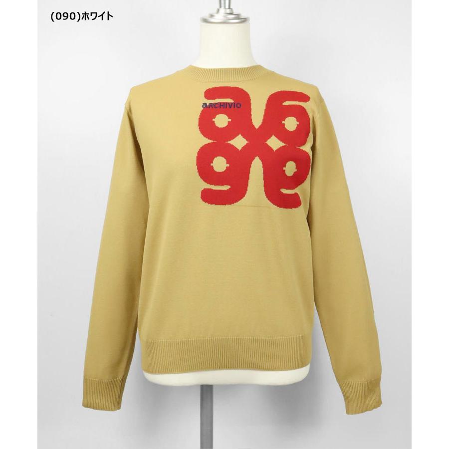 archivio アルチビオ 秋冬 ゴルフ ジャガードロゴニットプル