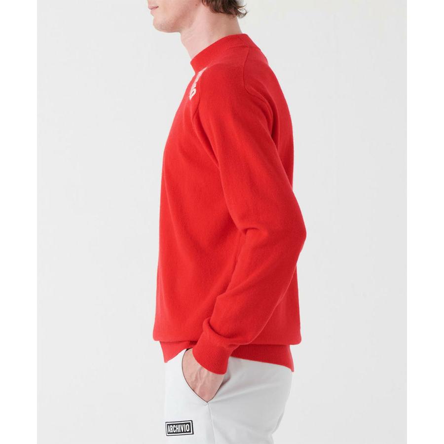 アルチビオ 秋冬 ゴルフ カシミヤ100％肩ロゴニット 長袖 メンズ A428102 archivio（アルチビオ） 秋冬 ゴルフ カシミヤ100％肩ロゴニット 長袖