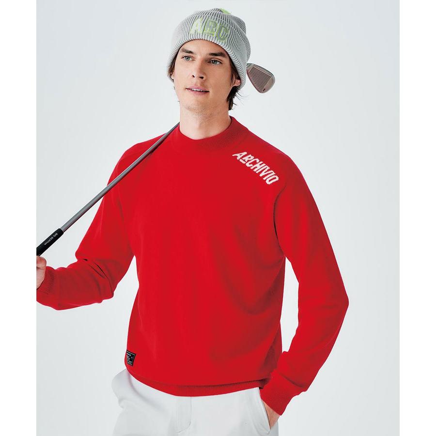 アルチビオ archivio A428102 メンズ 長袖 カシミヤ100％ セーター ストレッチ ゴルフウェア スポーツウェア 秋冬 archivio（アルチビオ） 秋冬 ゴルフ カシミヤ100％肩ロゴニット 長袖