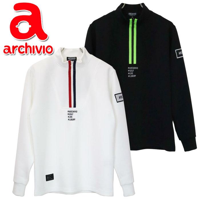 【新品】 ARCHIVIO アルチビオ ハイネック プルオーバー ハーフジップ archivio アルチビオ 秋冬 ゴルフ UV冷感ハーフジッププル