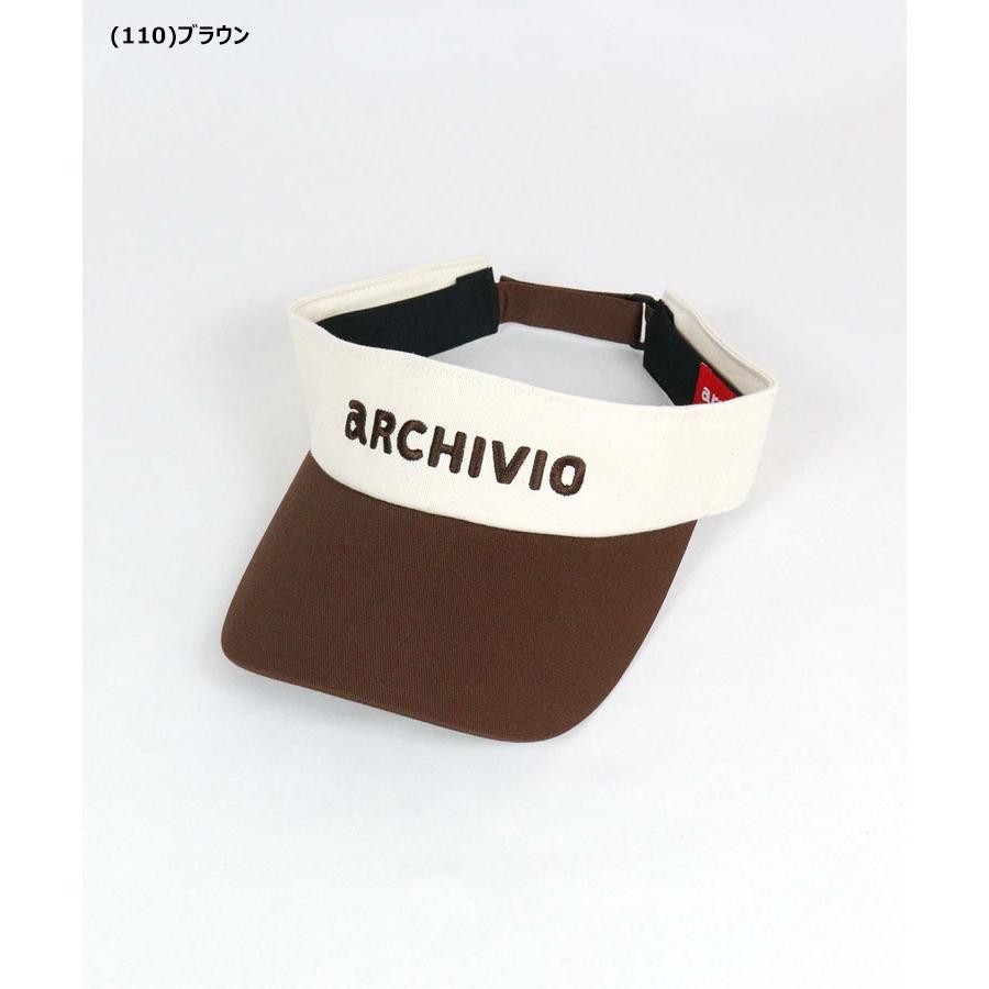archivio（アルチビオ） 春夏 ゴルフ 刺繍ロゴサンバイザー レディース