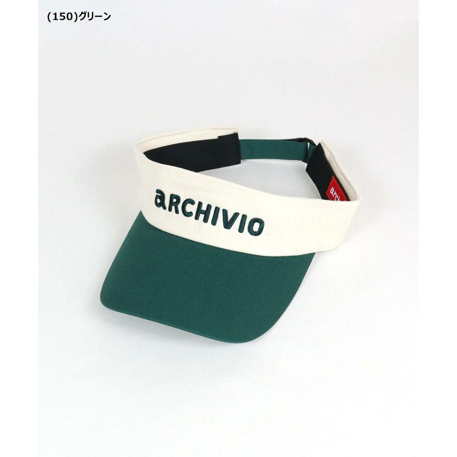 archivio（アルチビオ） 春夏 ゴルフ 刺繍ロゴサンバイザー レディース