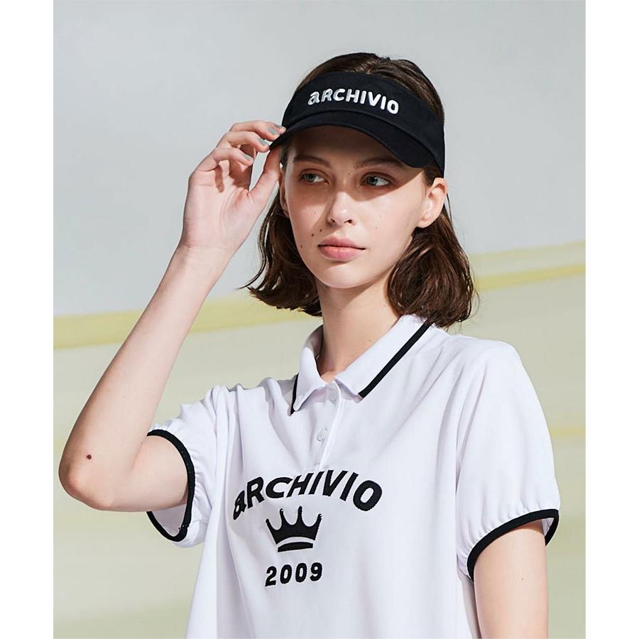 archivio（アルチビオ） 春夏 ゴルフ 刺繍ロゴサンバイザー レディース