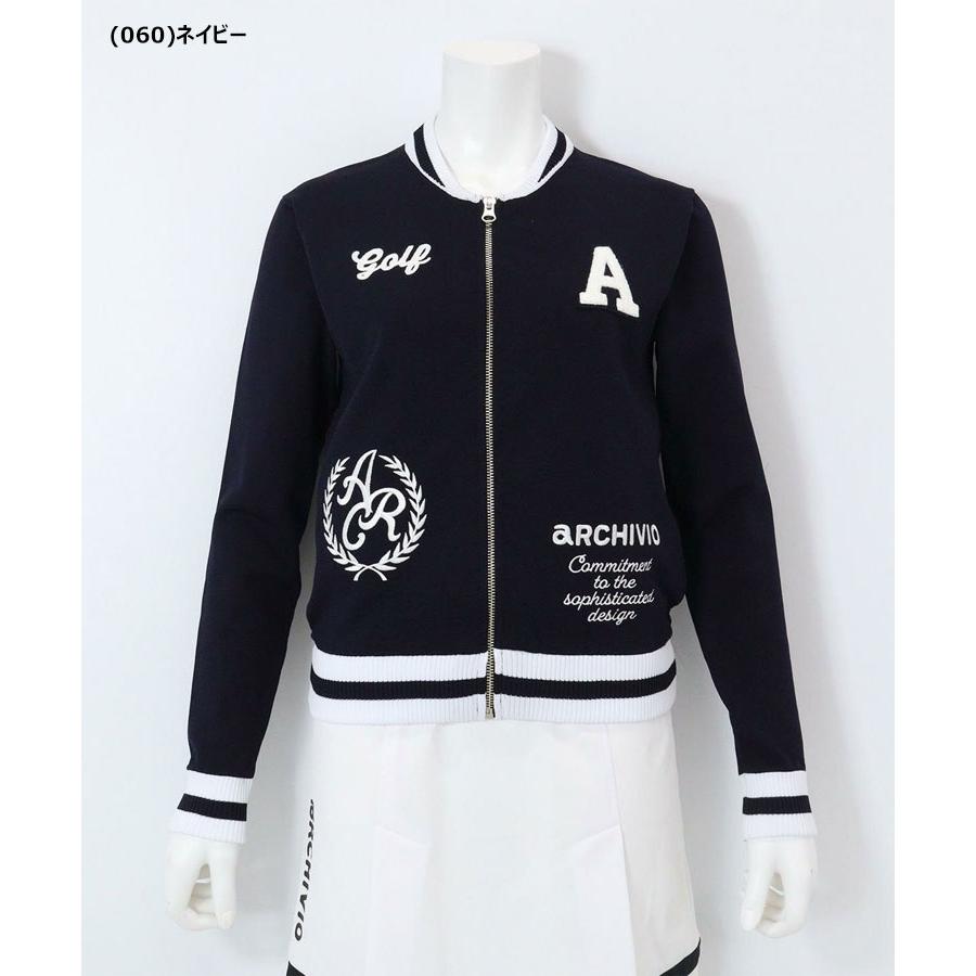 archivio（アルチビオ） 春夏 ゴルフ 刺繍ニットジップブルゾン 