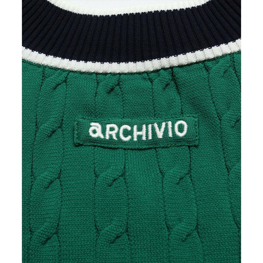archivio（アルチビオ） 春夏 ゴルフ ケーブルVネックベスト