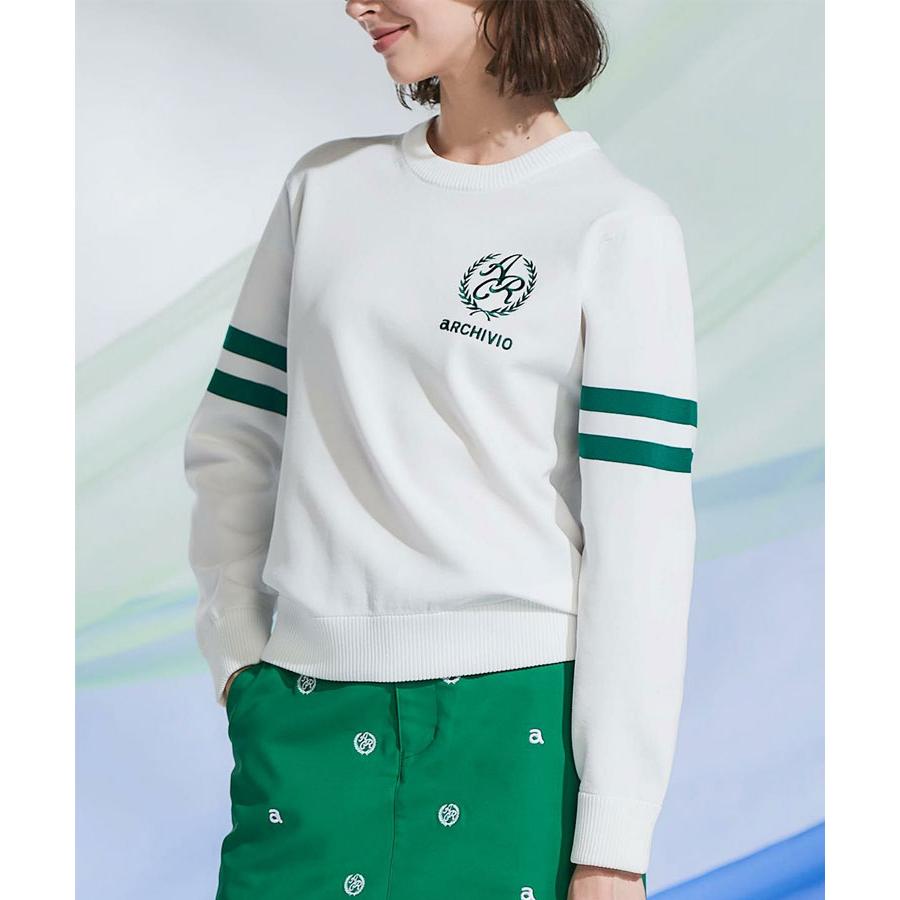 archivio アルチビオ 春夏 ゴルフ エンブレム風ロゴニット