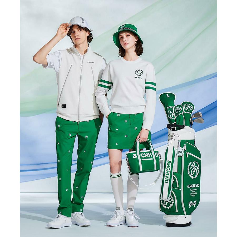 アルチビオ(archivio)ゴルフウェア archivio アルチビオ 春夏 ゴルフ エンブレム風ロゴニット
