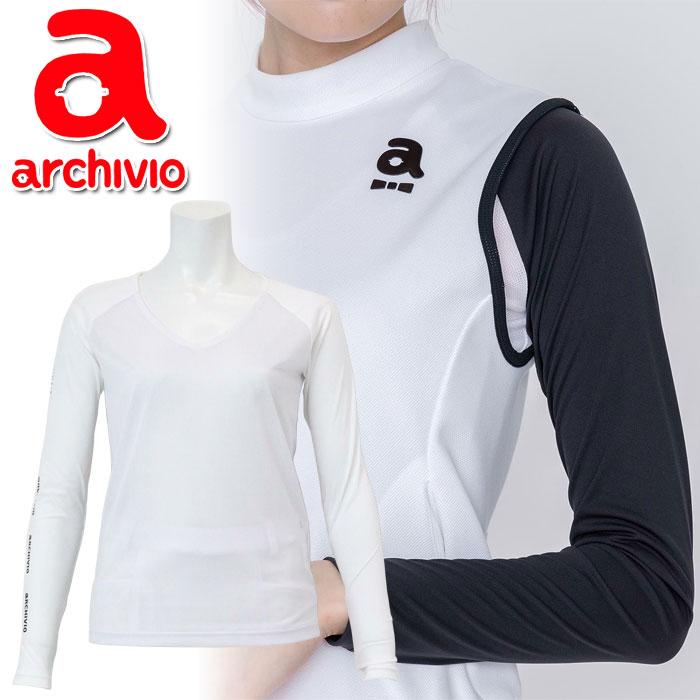 アルチビオ(archivio)ゴルフウェア 吸水速乾 UVケア 長袖 メッシュインナー A459212-090(Lady’s) archivio（アルチビオ） 春夏 ゴルフ UV速乾メッシュインナー
