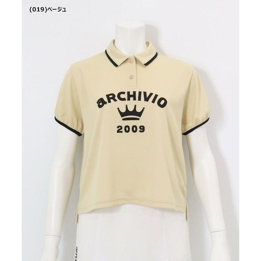 archivio（アルチビオ） 春夏 ゴルフ パフスリーブUVポロシャツ
