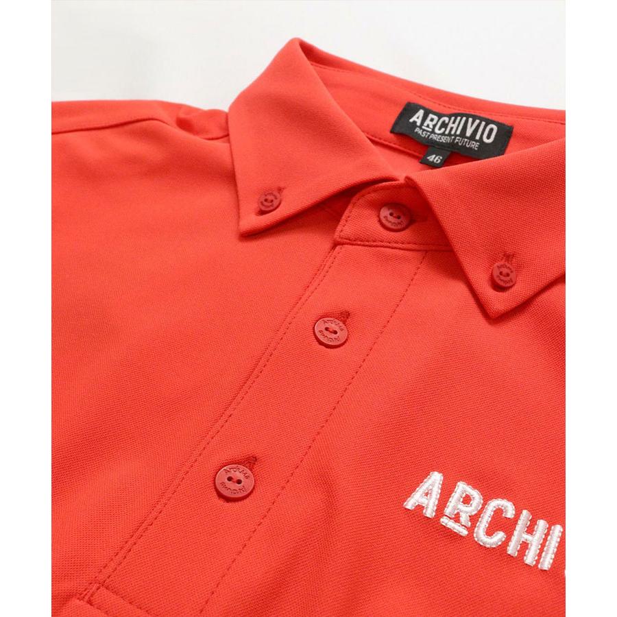 archivio（アルチビオ） 春夏 ゴルフ UV速乾刺繍ポロシャツ 半袖