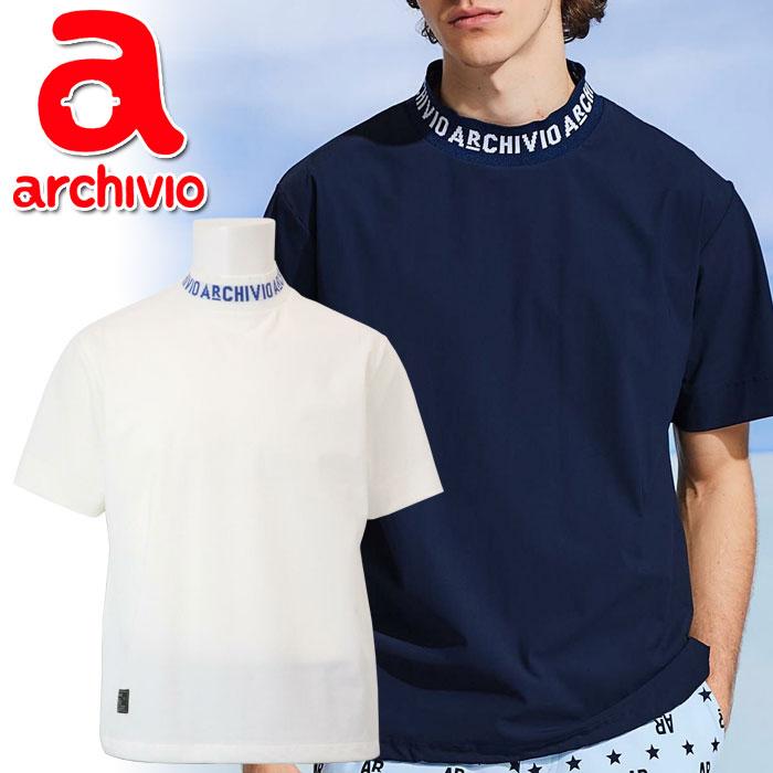 archivio（アルチビオ） 春夏 ゴルフ ロゴネック半袖プルオーバー 半袖