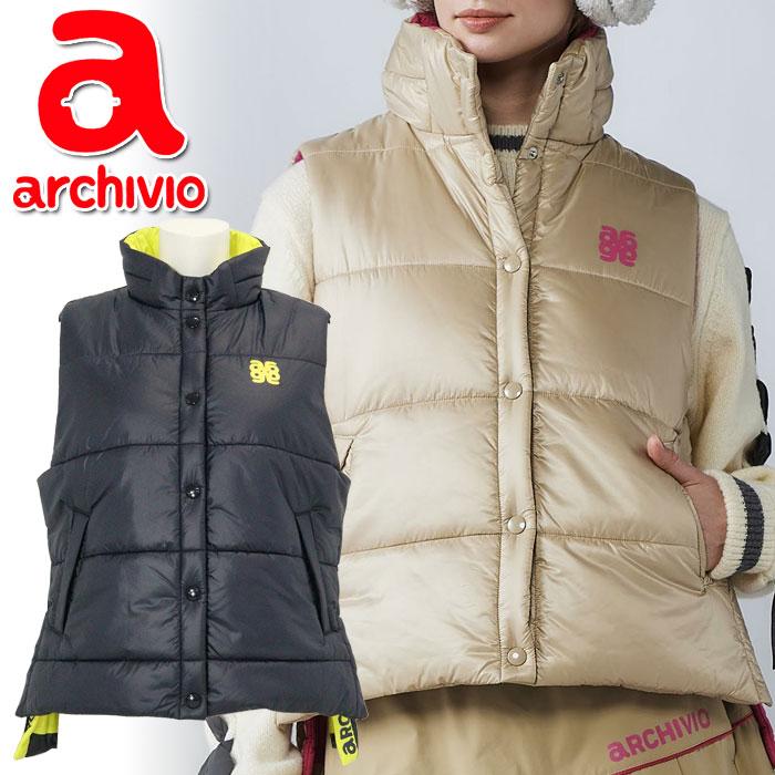 archivio レディースウエアセット archivio（アルチビオ） ゴルフ 中綿サイドロゴベスト レディース
