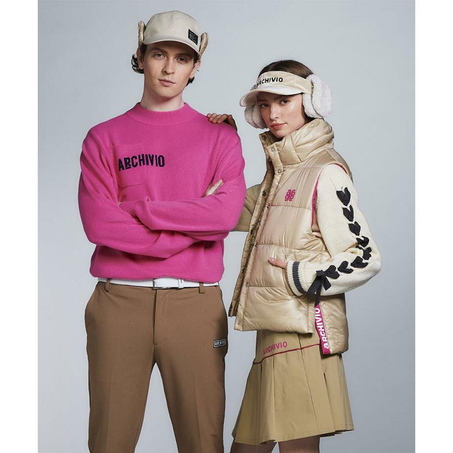 archivio（アルチビオ） ゴルフ カシミヤ100％ロゴポケットニット 長袖