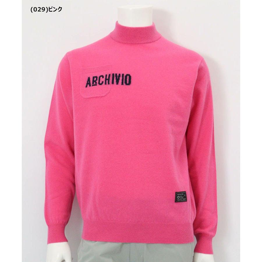 archivio アルチビオ ゴルフ カシミヤ100％ロゴポケットニット 長袖