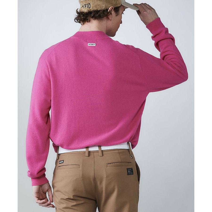 archivio（アルチビオ） ゴルフ カシミヤ100％ロゴポケットニット 長袖