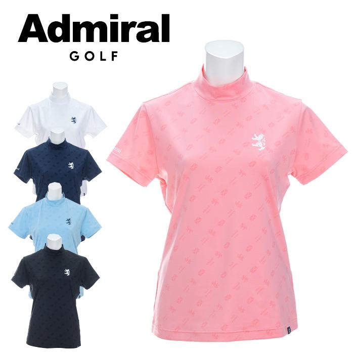アドミラル ゴルフ テーマエンボス ハイネック 半袖シャツ レディース 春夏 ゴルフウェア Adla134 Thevalley Co Il