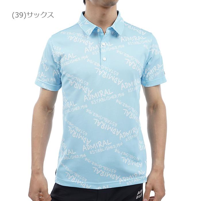 アドミラルゴルフ(Admiral GOLF)半袖シャツ 水色 M ADMA433 Admiral Golf（アドミラルゴルフ） アドミラル ゴルフ ランダムロゴ
