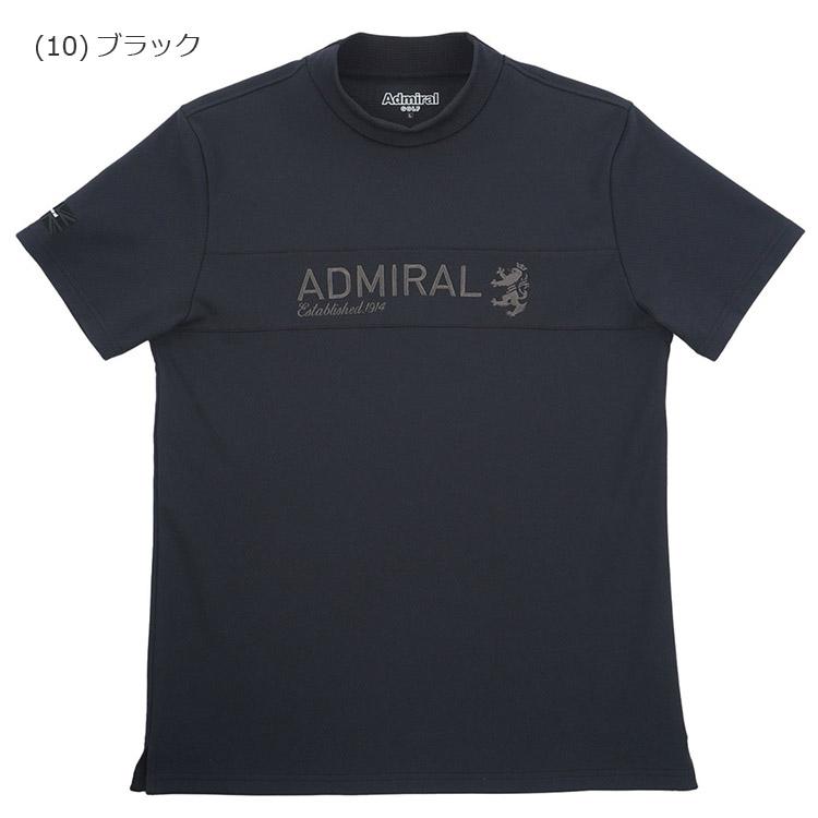 【ADMIRAL GOLF】モックネック 総柄デザイン メンズM Admiral Golf アドミラルゴルフ カラタッチ モックネックシャツ
