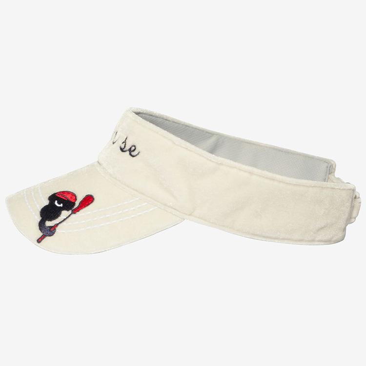 and per se アンパスィ シュシュ付きベロアサンバイザー