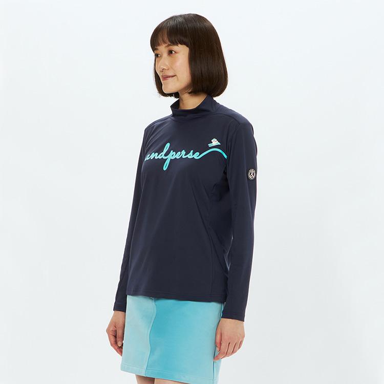 and per se（アンパスィ） マシュマロジャージー長袖モックネック