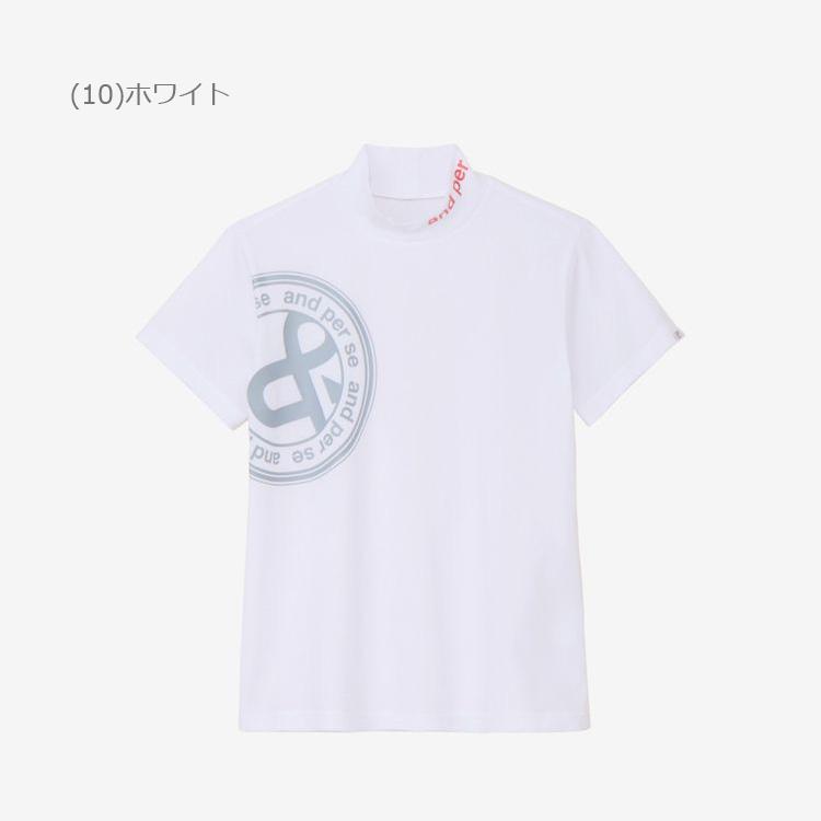 and per se（アンパスィ） SWING DRY メッシュ半袖モックネックシャツ