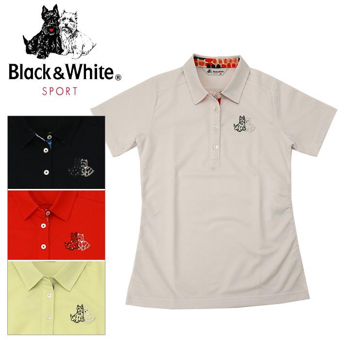 注目ブランド ブラック ホワイト 半袖ポロシャツ レディース BLS9719XE 流行に 春夏 ゴルフウェア