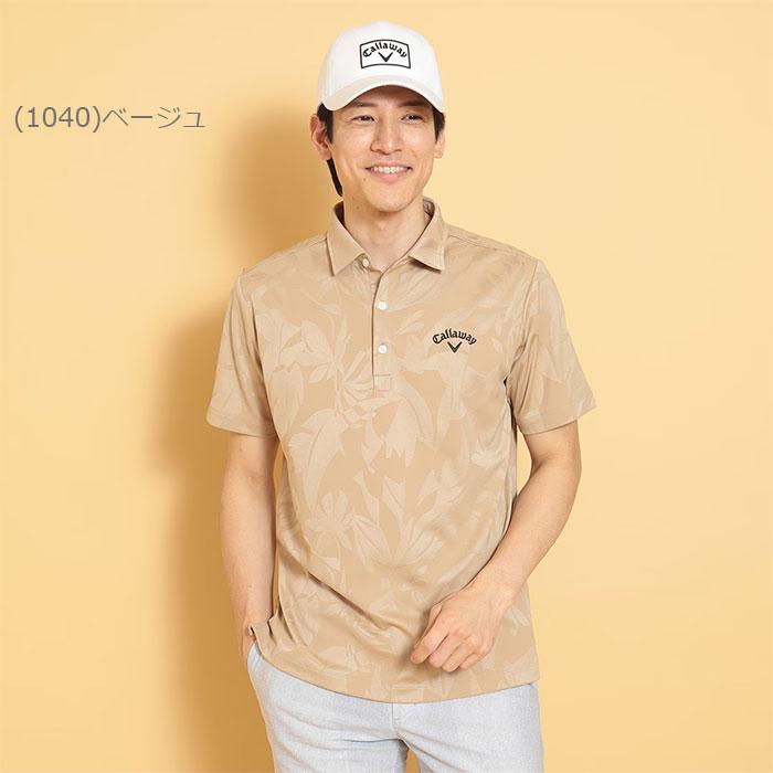 Callaway キャロウェイ フラワージャカードシャツ メンズ 2025春 Callaway キャロウェイ フラワージャカードシャツ メンズ 2025春