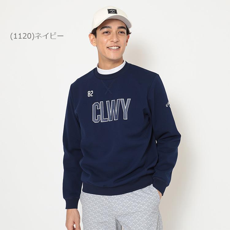 【送料無料】キャロウェイ C25217103 カノコダブルニットクルーネック スウェット【即納】 Callaway（キャロウェイ） カノコダブルニット クルーネックスウェット