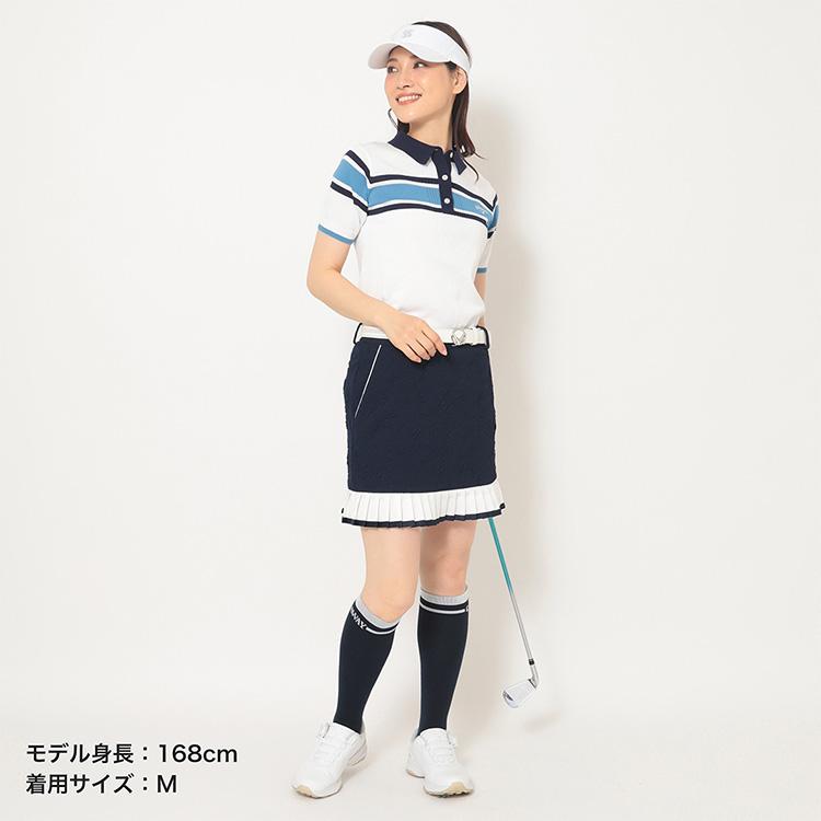 Callaway（キャロウェイ） フラワージャカード裾 プリーツスカート