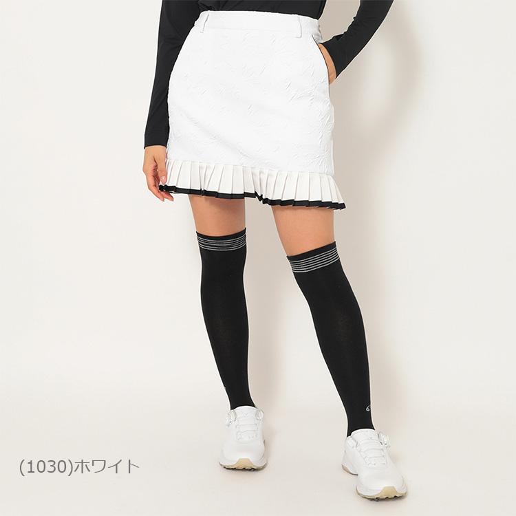 Callaway（キャロウェイ） フラワージャカード裾 プリーツスカート
