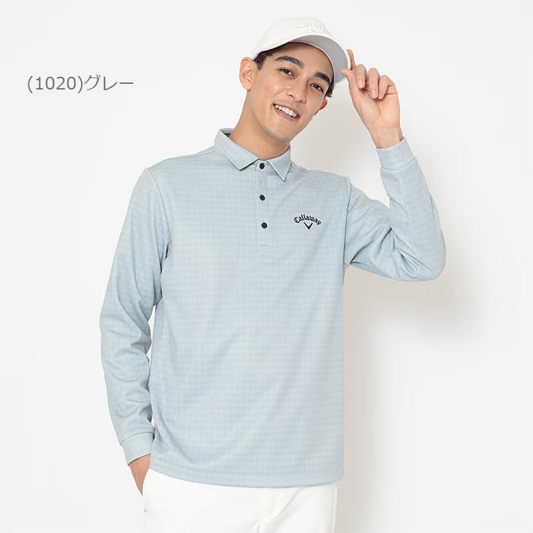 Callaway（キャロウェイ） 千鳥プリント裏起毛長袖シャツ メンズ 秋冬