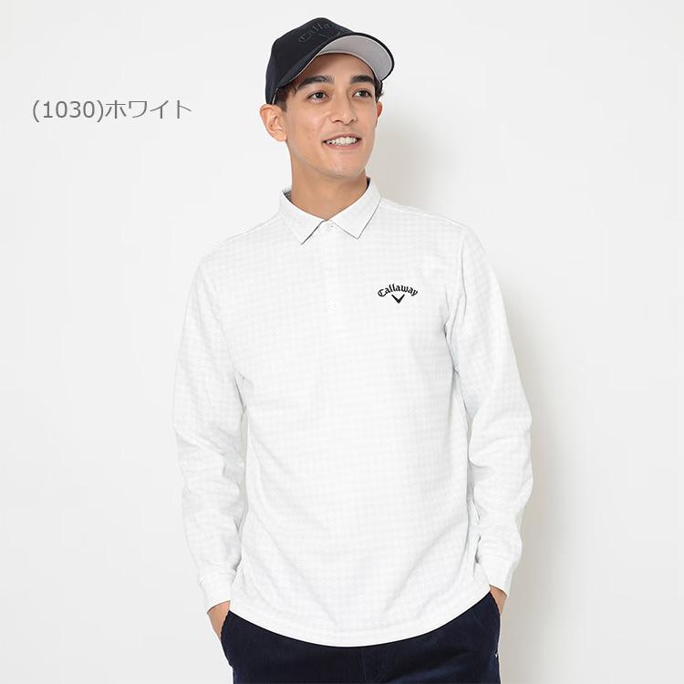Callaway（キャロウェイ） 千鳥プリント裏起毛長袖シャツ メンズ 秋冬