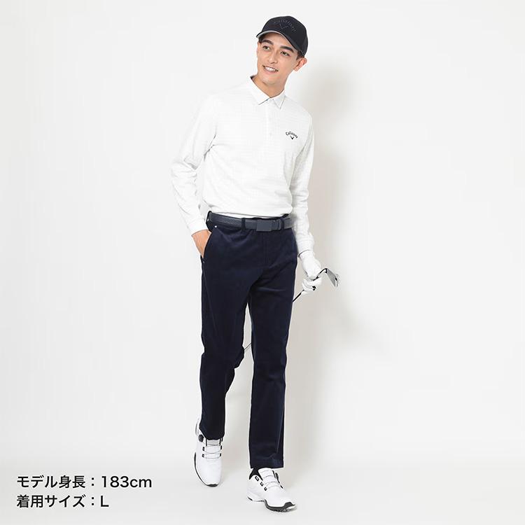 Callaway（キャロウェイ） 千鳥プリント裏起毛長袖シャツ メンズ 秋冬