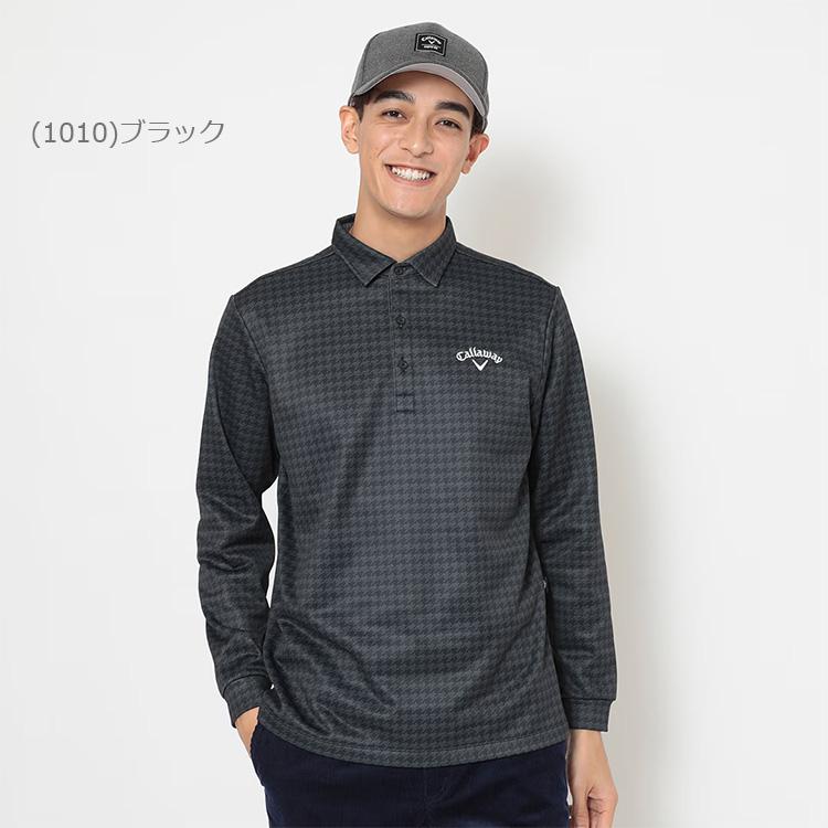 Callaway（キャロウェイ） 千鳥プリント裏起毛長袖シャツ メンズ 秋冬