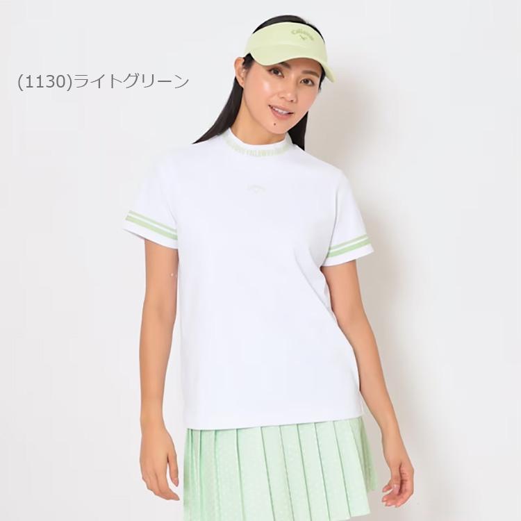 2026春夏　モックネックシャツ　レディースフリー Callaway（キャロウェイ） UVカット裏クール半袖モックネックシャツ