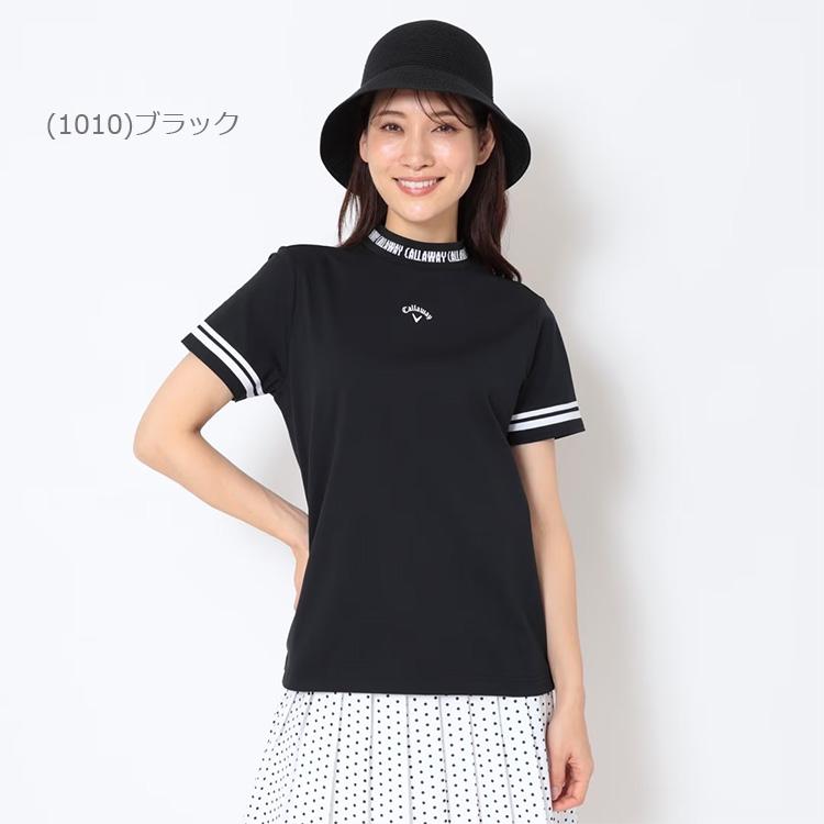 2026春夏　モックネックシャツ　レディースフリー Callaway（キャロウェイ） UVカット裏クール半袖モックネックシャツ