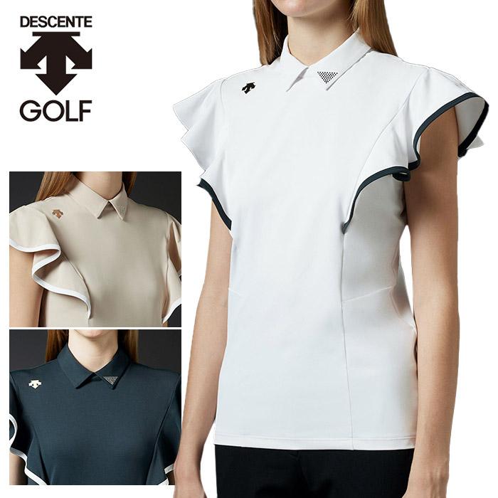 デサントゴルフ LUXECOLLECTION ベアスムースラッフルスリーブシャツ