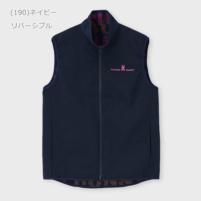 サイコバニーゴルフ ドットプリント リバーシブル ベスト メンズ 春夏 