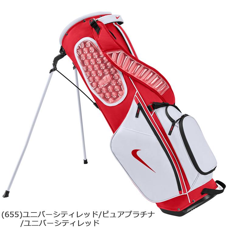【送料込み】美品　廃盤希少品　NIKE 赤ロゴ　スタンド式ゴルフバッグ　黒赤 NIKE（ナイキ） ナイキゴルフ エアマックス ライト ゴルフバッグ