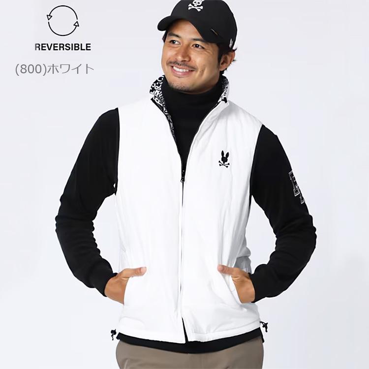 Psycho Bunny（サイコバニー） 総柄フォントロゴ リバーシブルベスト