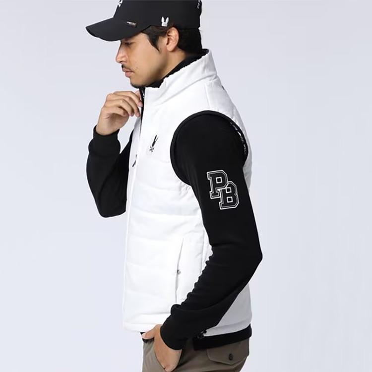 Psycho Bunny（サイコバニー） 総柄フォントロゴ リバーシブルベスト