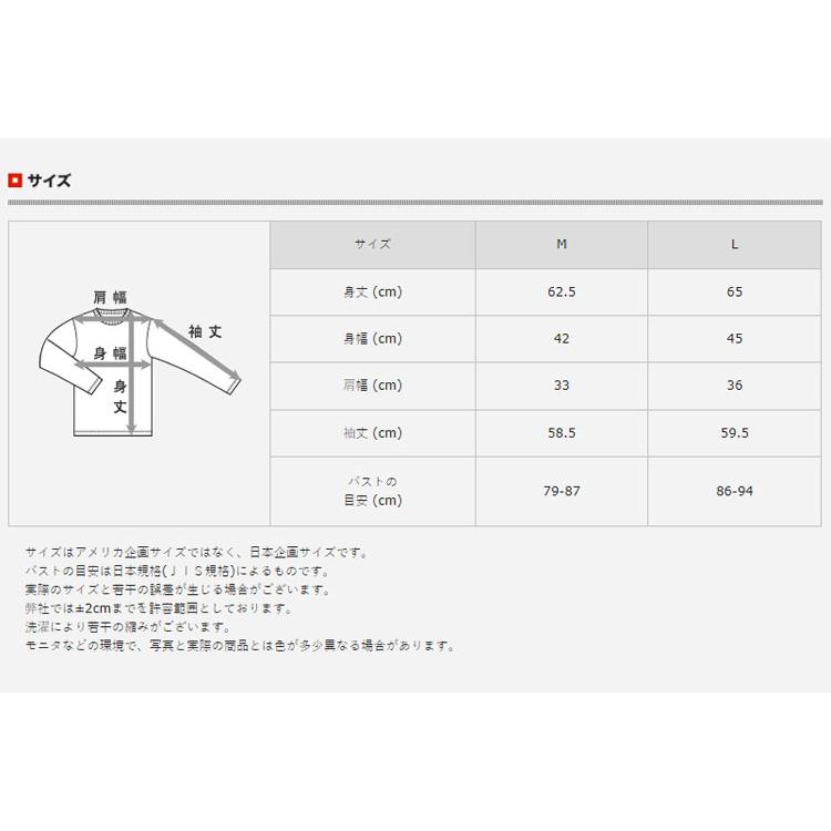 ヘインズ クルーネック ロングスリーブTシャツ 5.3oz ジャパンフィット 2枚組 長袖 ロンT レディース HW5430-010｜g-zone｜09