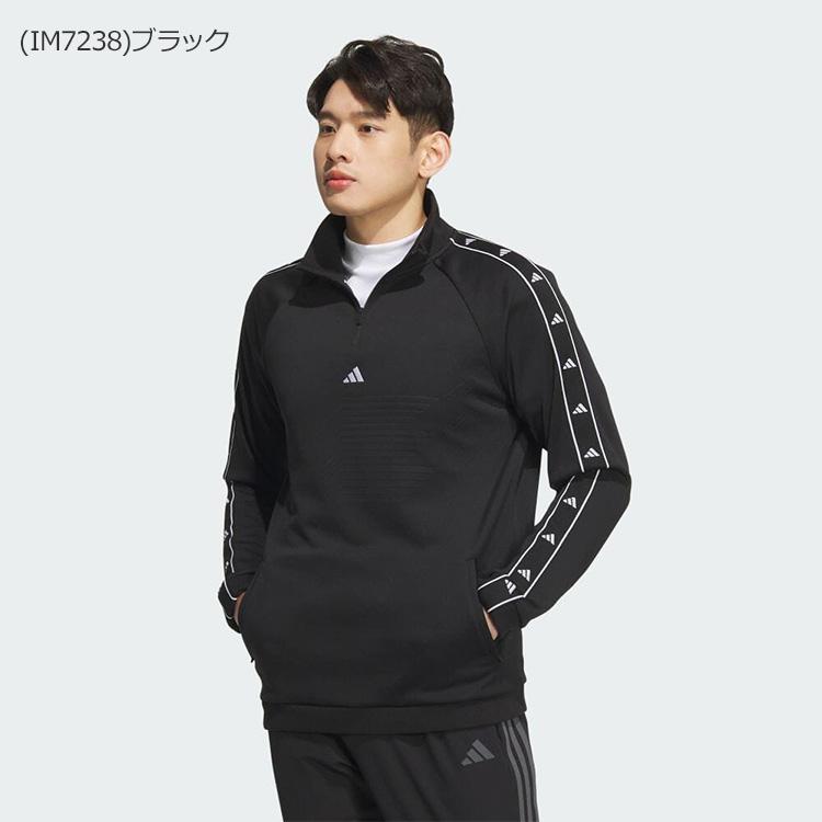 アディダスゴルフ　アディダスゴルフフリース　　アディダスゴルフフリースジャケット adidas 保温 フリース カラーブロック 長袖プルオーバー「adidas