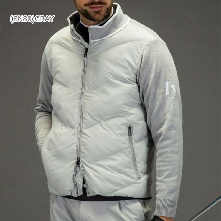 リュクスエイケイエムプラス ゴルフ スリーブニットパデッドスタンドジャケット メンズ 2025秋冬 ゴルフウェア LAO-25014 LUXE AKM PLUS リュクスエイケイエムプラス ゴルフ スリーブニットパ